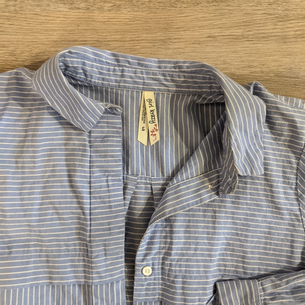 Cropped striped button up - Picture 2 of 2